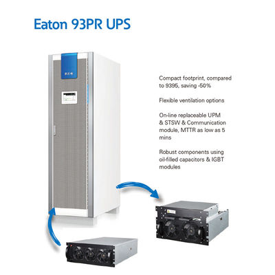 Eaton online UPS 93PR Χαμηλή συχνότητα 380V 3 φάση 25KVA 50KVA 75KVA 100KVA 125KVA 150KVA 175KVA 200KVA Βιομηχανική παροχή ηλεκτρικής ενέργειας