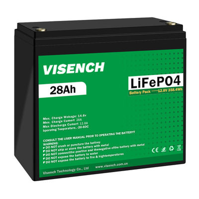 Visench 12.8V Lifepo4 μπαταρία 12V 28Ah Lithium Iron μπαταρία πακέτο βαθιά κύκλος χρόνος