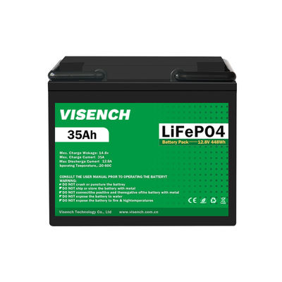 Visench 12V 35Ah Deep Cycle Ψηφιακή επαναφορτιζόμενη μπαταρία λιθίου σιδήρου φωσφορικού 12.8V Lifepo4 μπαταρία ιόντων λιθίου