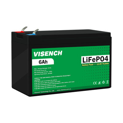 Πιστοποιητικό Visench CE 12.8V 6Ah επαναφορτιζόμενη μπαταρία LiFePO4 Lead Acid Replace Lithium Ion μπαταρία 12V 6Ah
