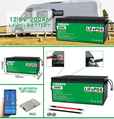 Η Visench Direct εργοστάσιο 12V 24V 100Ah 120Ah 200Ah Βαθύ 6000 κύκλους μπαταρία ηλιακή μπαταρία αποθήκευσης ενέργειας ιόντων λιθίου
