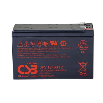 Η μπαταρία CSB UPS12460 12V 460W Διατηρησιμότητα-ελεύθερη βαλβίδα ρυθμιζόμενη μπαταρία μολύβδου-οξέος για κέντρο δεδομένων UPS