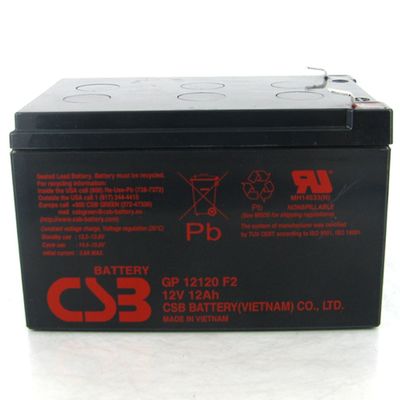 Η μπαταρία CSB GP12120 12V 12Ah υψηλής απόδοσης επαναφορτιζόμενη μπαταρία AGM χωρίς συντήρηση