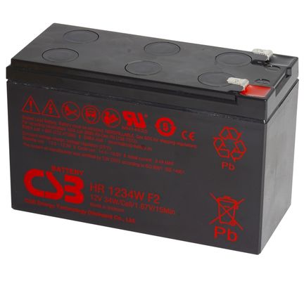 Η μπαταρία CSB HR1234W 12V 34W 12V 9Ah επαναφορτιζόμενη χωρίς συντήρηση
