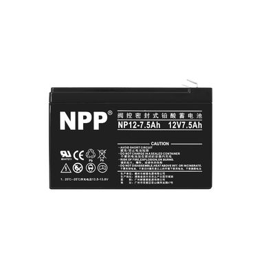 Ηλεκτρική μονάδα NP12-7.5Ah Καλύτερη αποθήκευση ενέργειας Δωρεάν συντήρηση Αναφορτιζόμενη σφραγισμένη μπαταρία τζελ 12V 7.5Ah